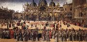 BELLINI, Gentile Procession in Piazza San Marco oil